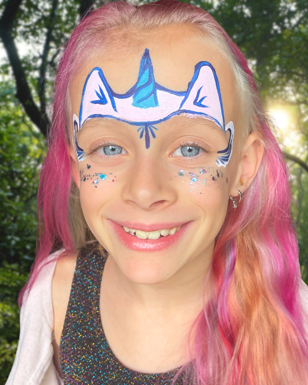 meisje met unicorn schmink